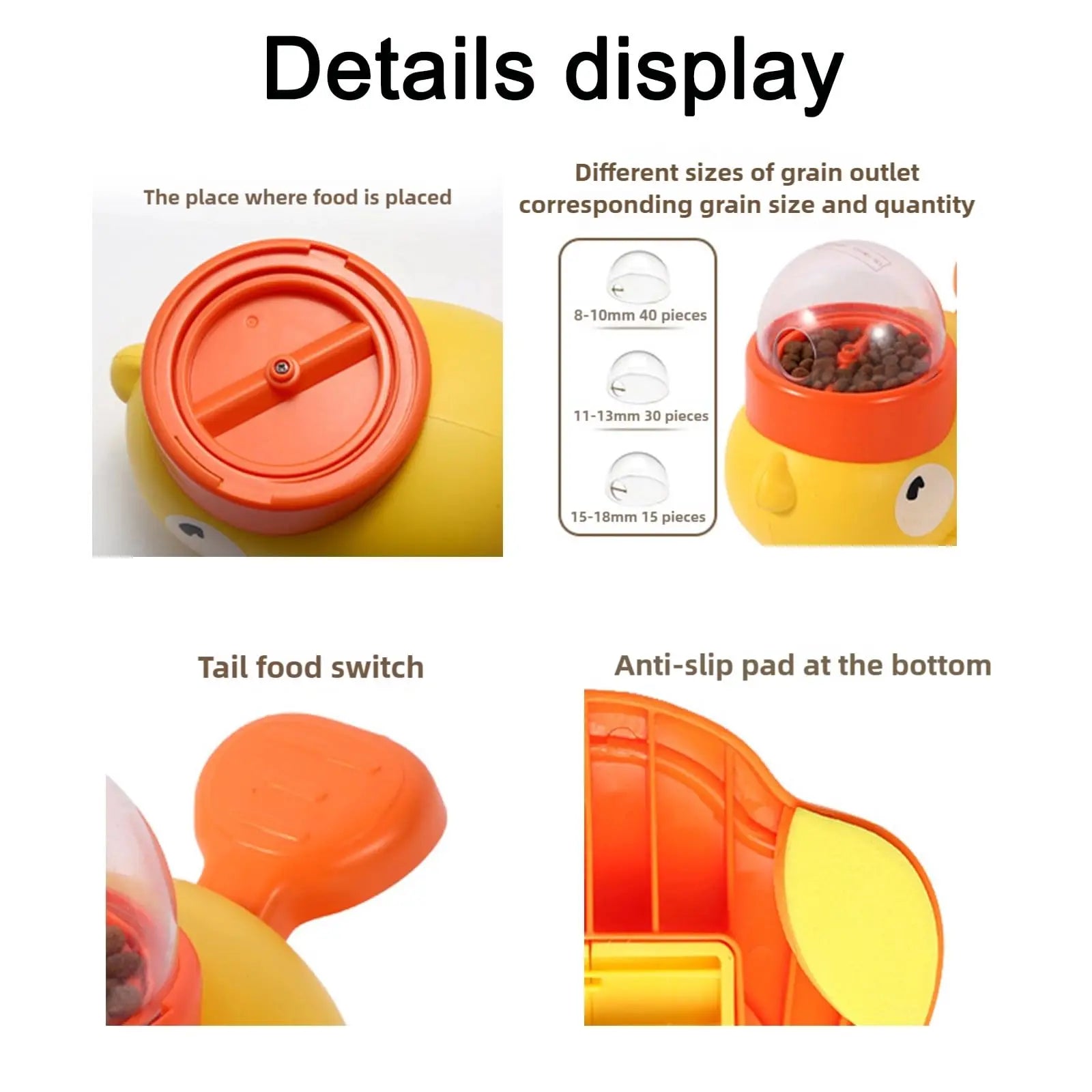Pet slow food bowl, duck dog snack dispenser, interactive feeder