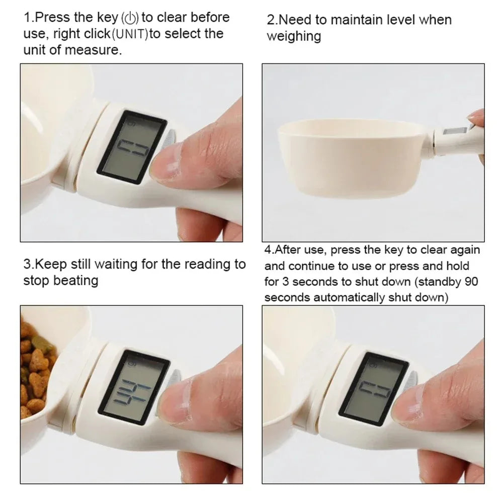 Pet Food Measuring Scoop Electronic Dog-Cat Food Measuring Cup