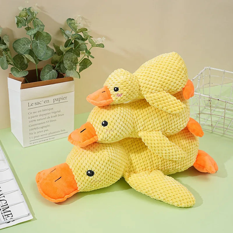 Plush Companion Sleeping Duck Dog Toys for Small Large Dogs