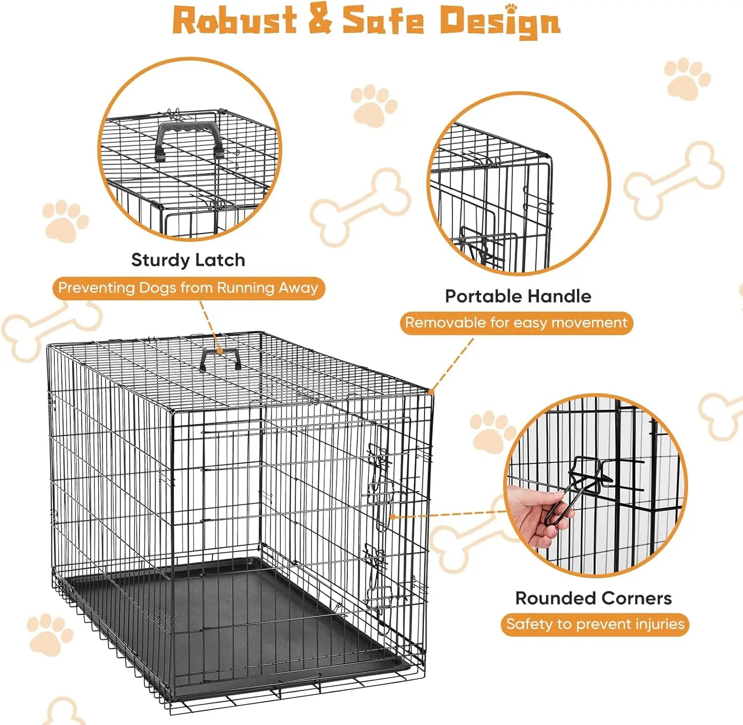 Extra Large Double Door Dog Cage