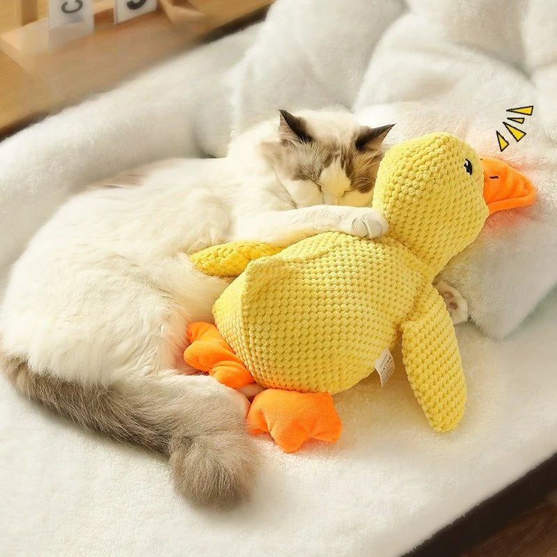 Plush Companion Sleeping Duck Dog Toys for Small Large Dogs