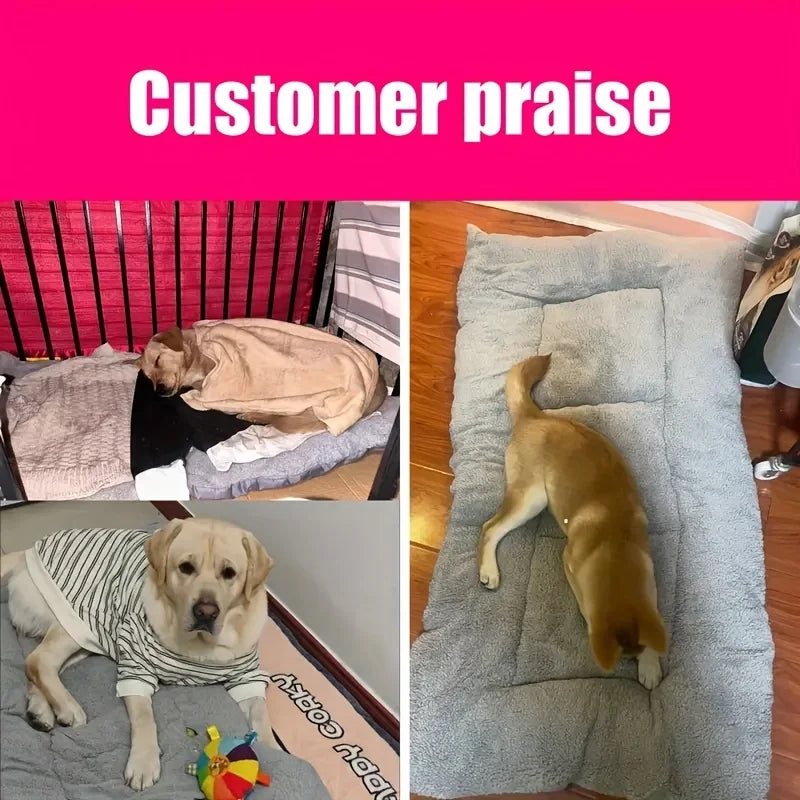 Oversized Plush Dog Bed Sofa Crate Pad Ultra Soft