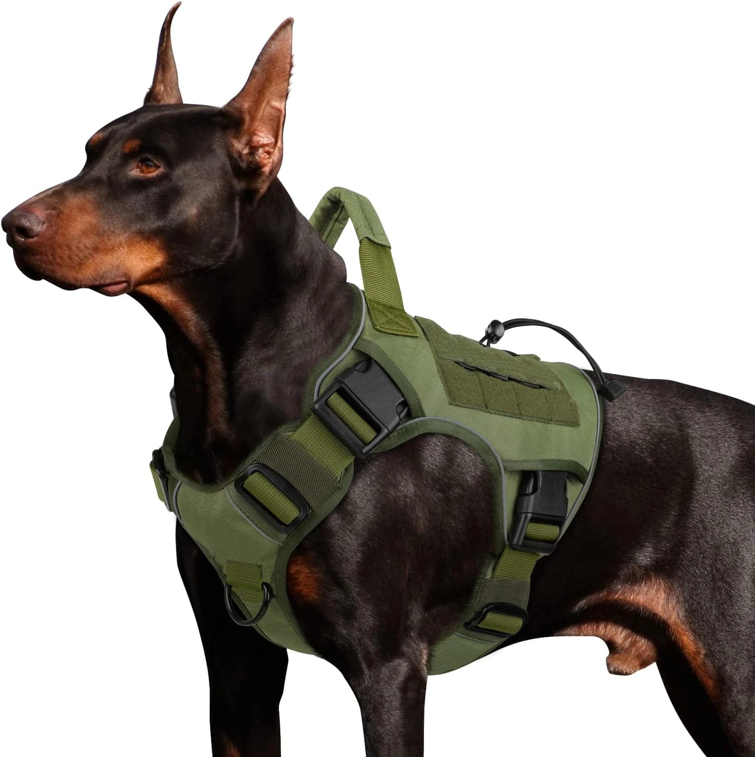 Adjustable No-Pull Tactical Dog Harness with Handle for Large Dogs