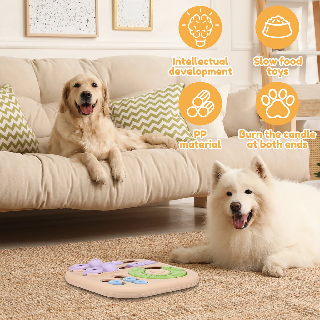 Interactive Dog Puzzle Toys Plastic Treat Dispensing Slow Feeder