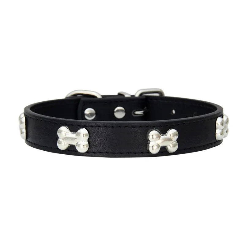 Leather Durable Pet Dog Collars for Small & Large Dog