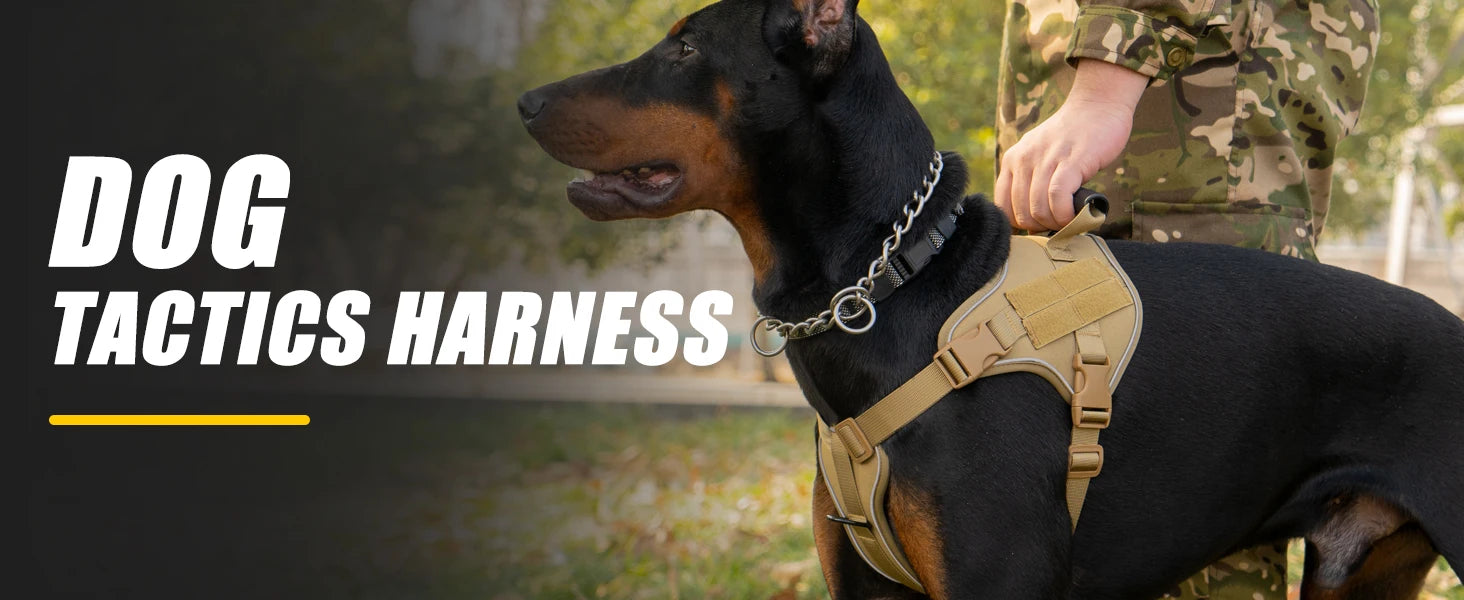 Tactical Dog Harness Doberman Pinscher Pet Training Vest