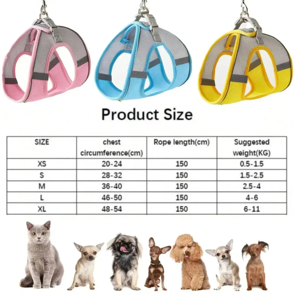 Escape-Proof Dog Harness and Leash Set for Small Dogs