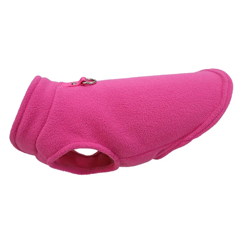Warm Fleece Dogs Clothes Pet Dog Jacket Vest With D-Ring For Small Dog