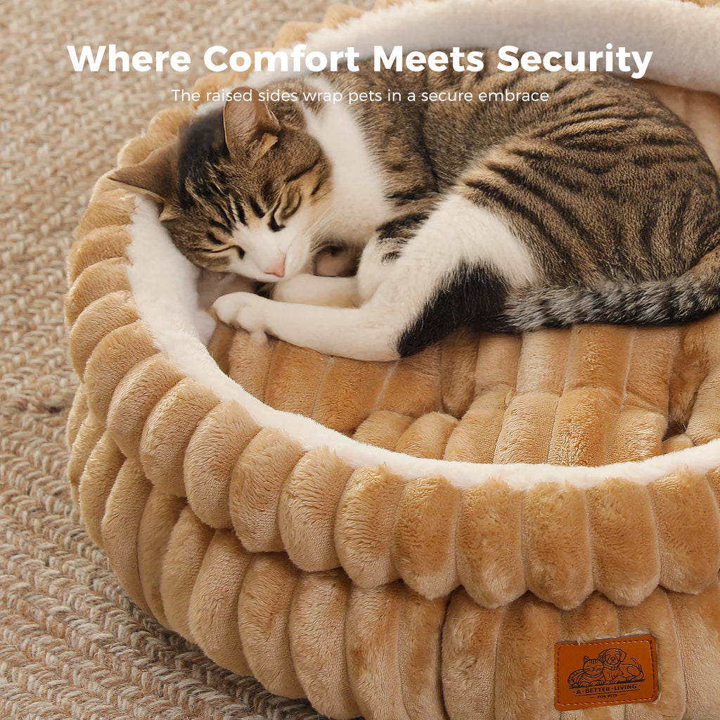 Dog Bed for Medium Dogs Cozy  Bed for Indoor  Washable Round Pet Bed