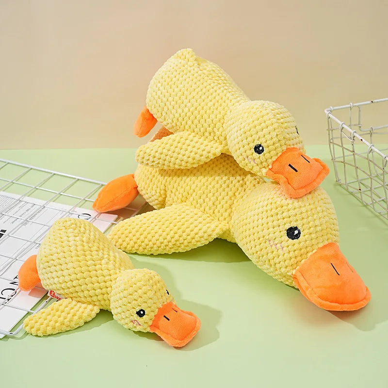 Plush Companion Sleeping Duck Dog Toys for Small Large Dogs
