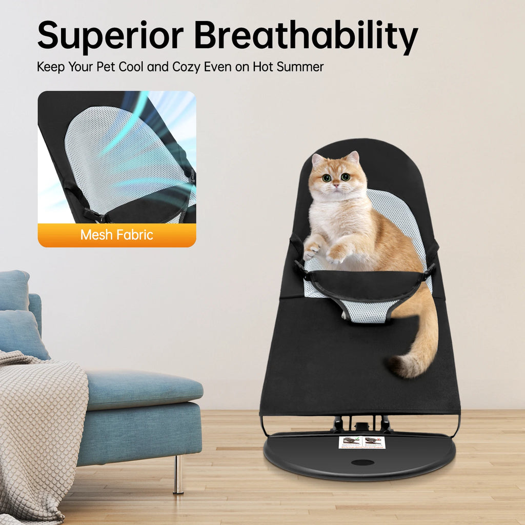 Pet Rocker Bed Foldable Pet Rocking Chair Adjustable Height