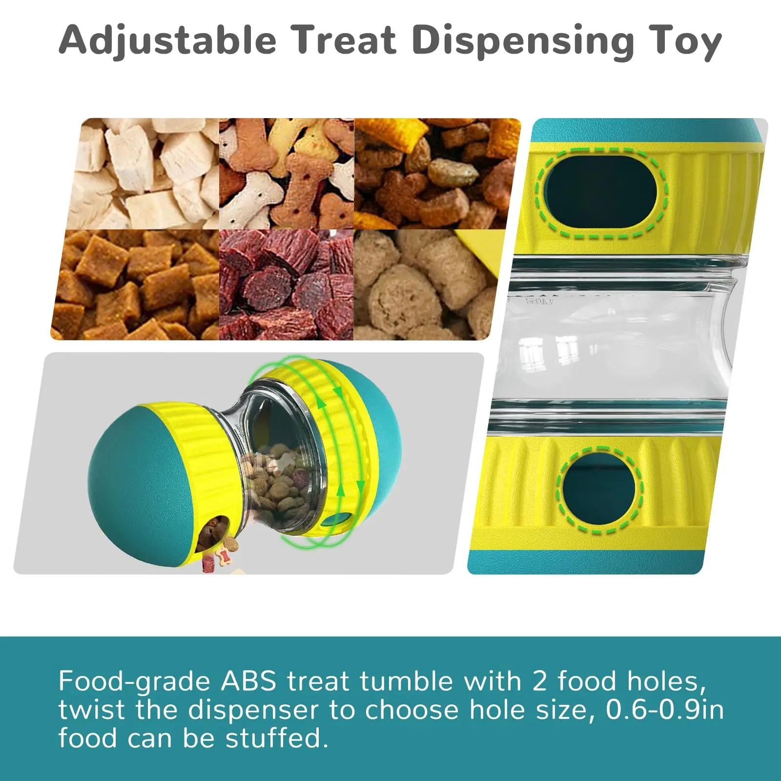 Dog Puzzle Toy Elliptical Track Rolling Increase Intelligence Ball