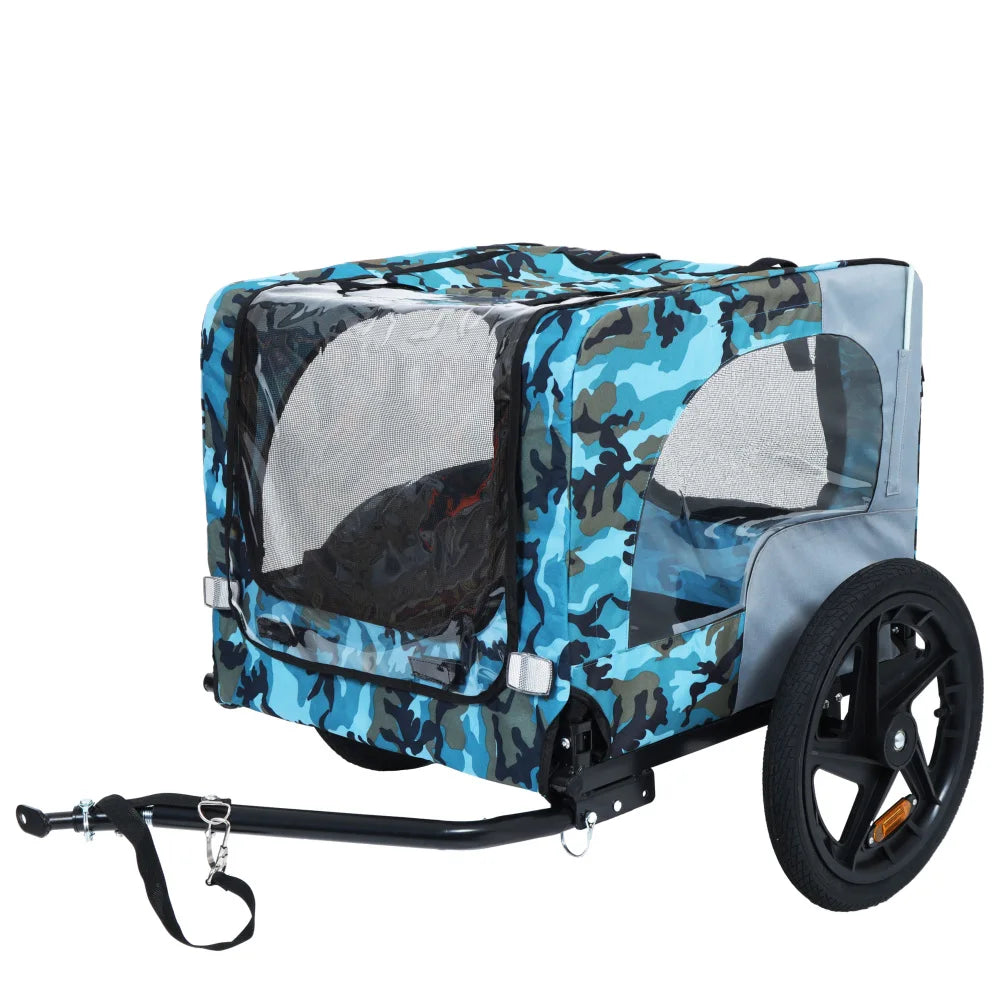Pet Bike Trailer Dog Cart for Bicycle Easy Folding Frame Quick Release