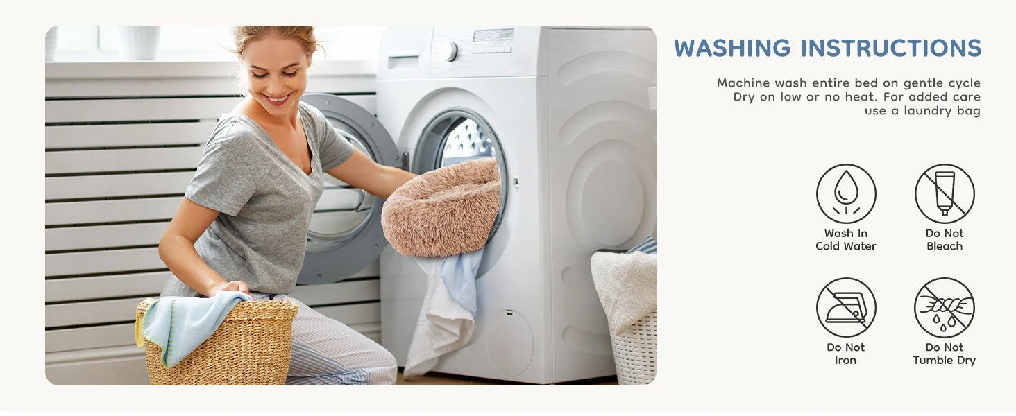 JHK Calming Dog Bed for Medium to Large Dogs Washable