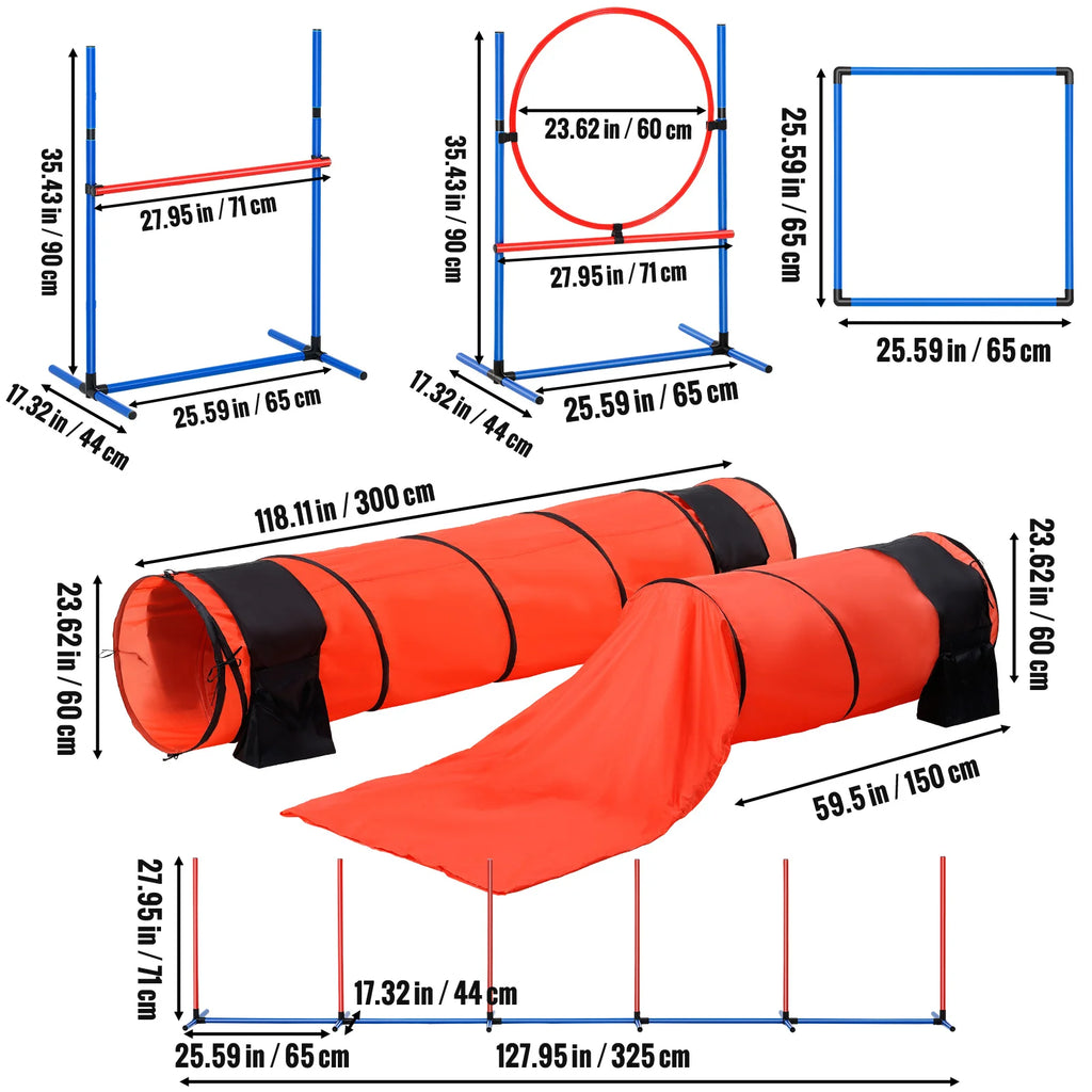 Dog Agility Training Equipment 4 PCS/5 PCS/7 PCS Set