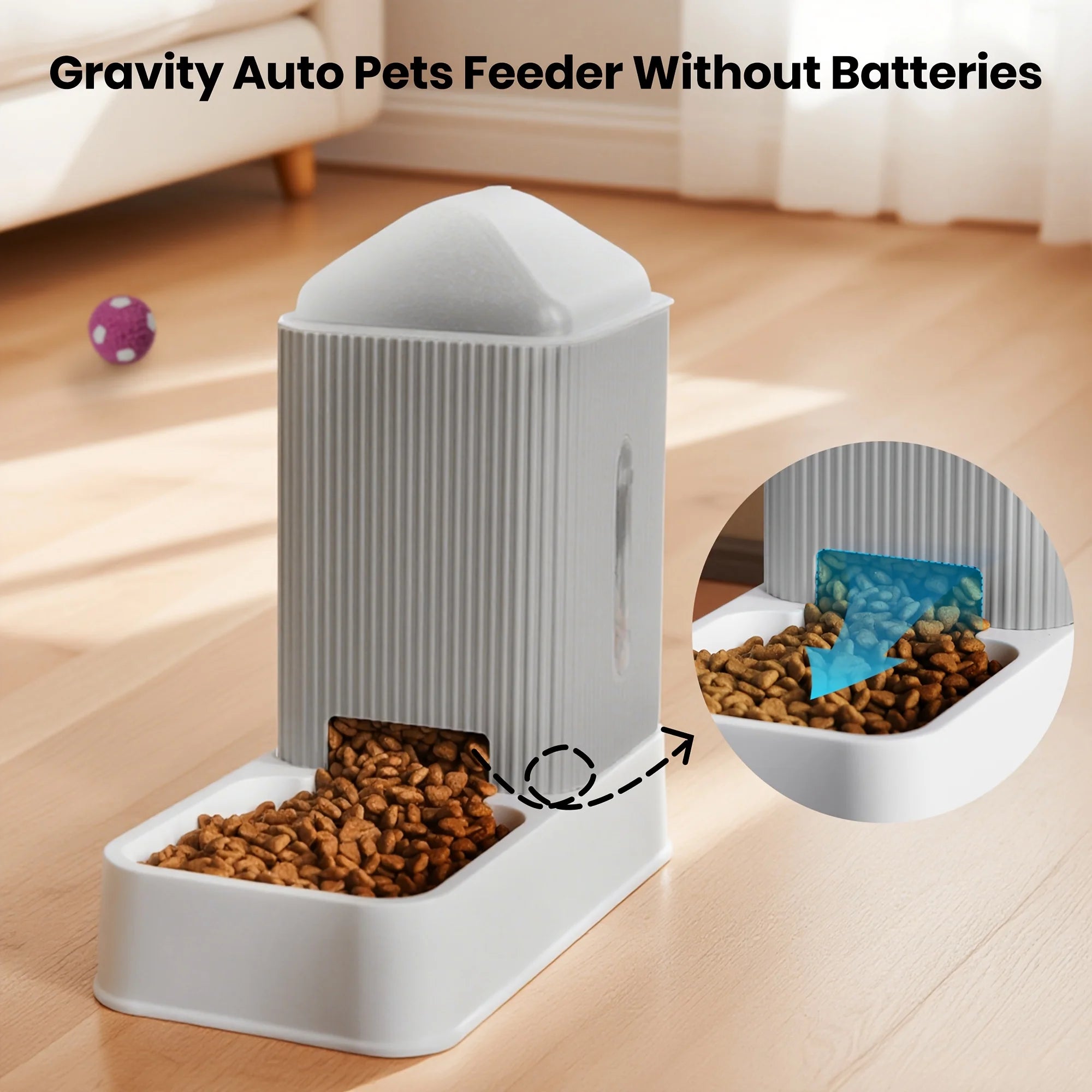 3.5L Automatic Dog/Cat Feeder And Water Dispenser Combo, Removable Stainless Steel Bowl