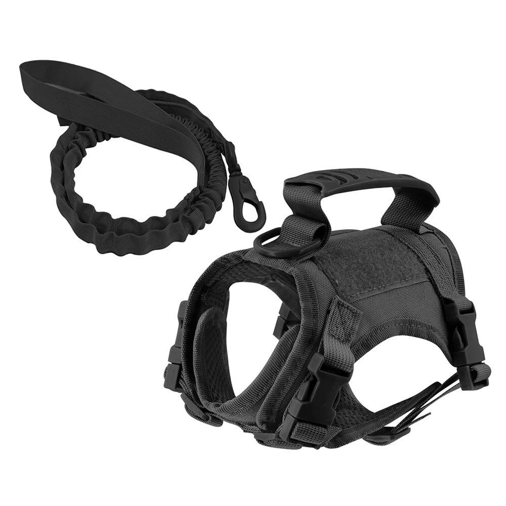 Tactical Puppy Harness Leash Set For Small Dogs