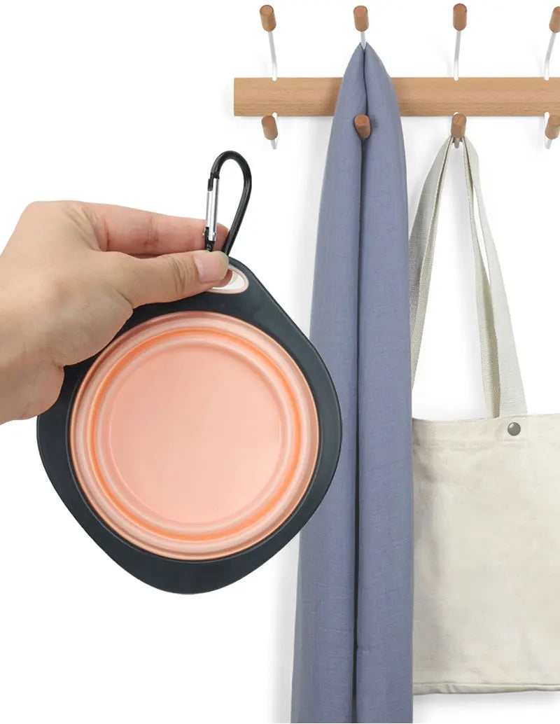 Pet Folding Silicone Bowl Collapsible Dog Outdoor Travel