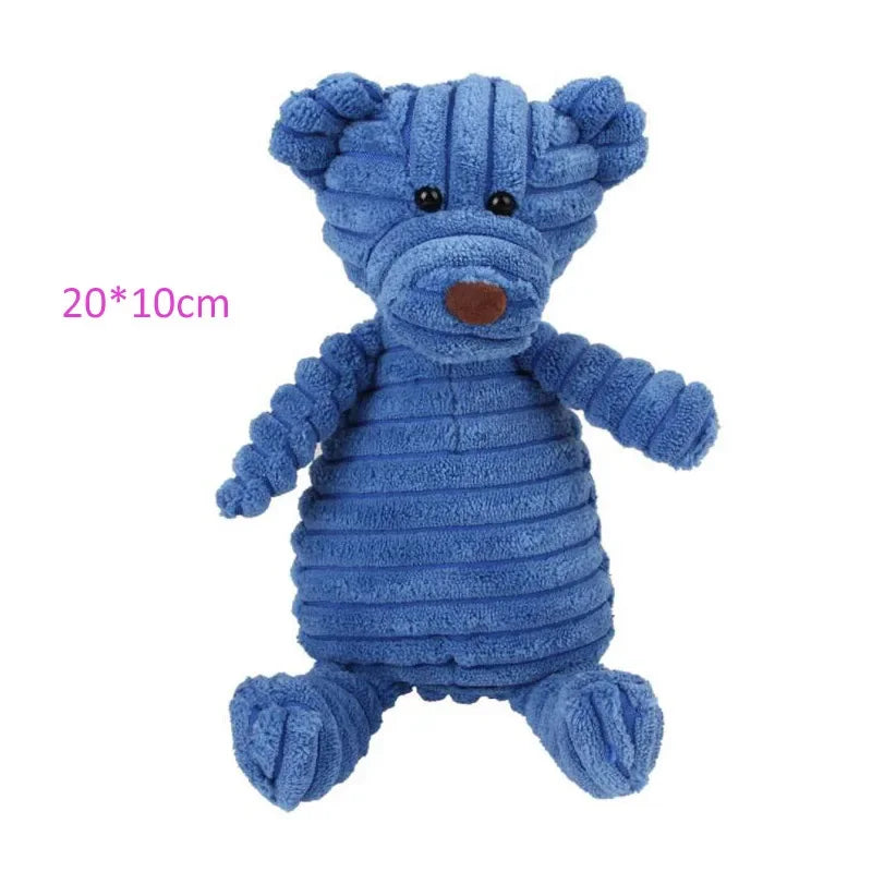 Plush Dog Toy Animals Shape Bite Resistant Squeaky Toys