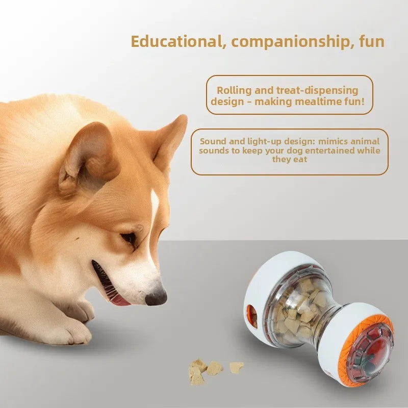 Interactive Dog Treat Dispenser Toy Dog Puzzle Rolling Leak Food Ball Toy