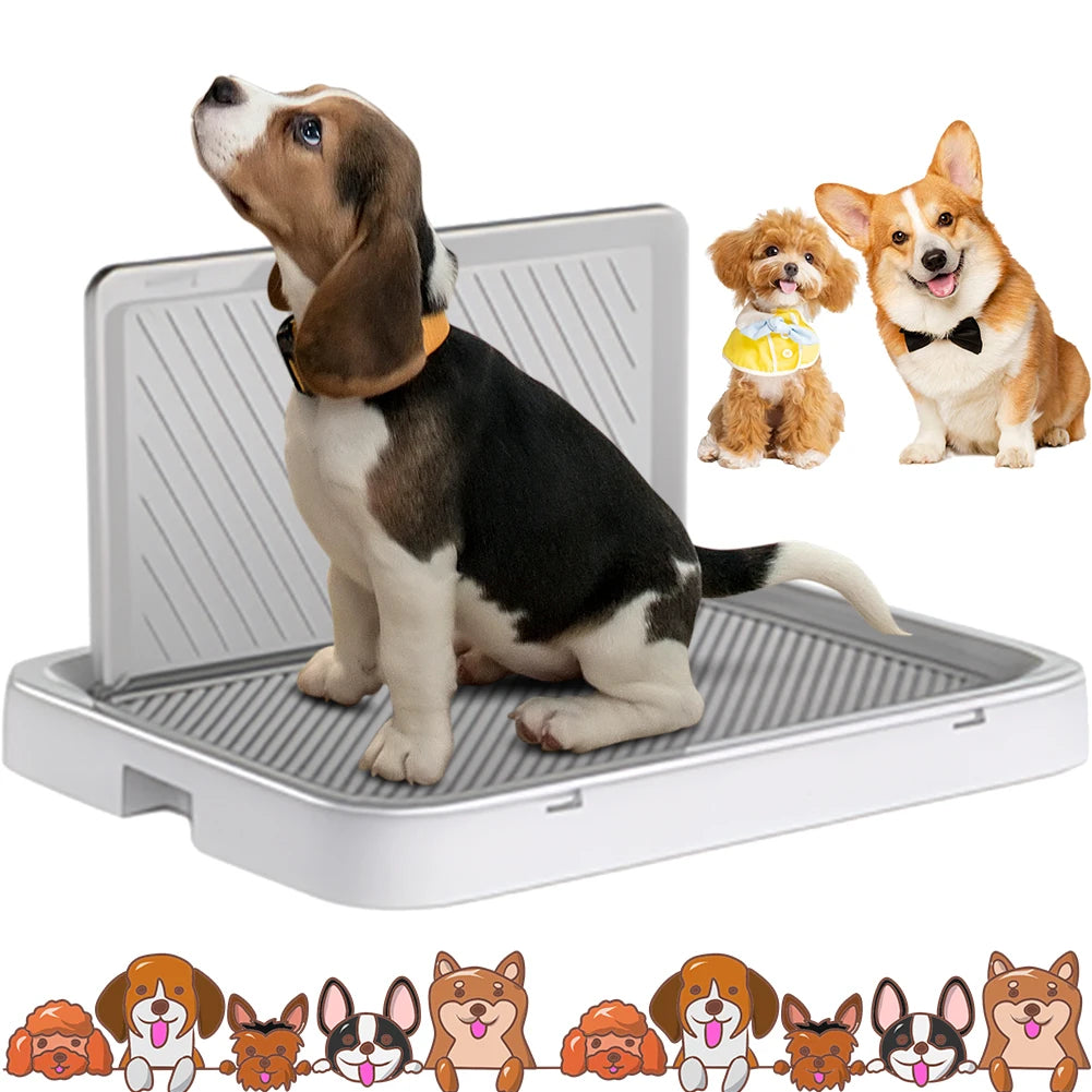 Portable Dog Potty Tray with Pee Wall.