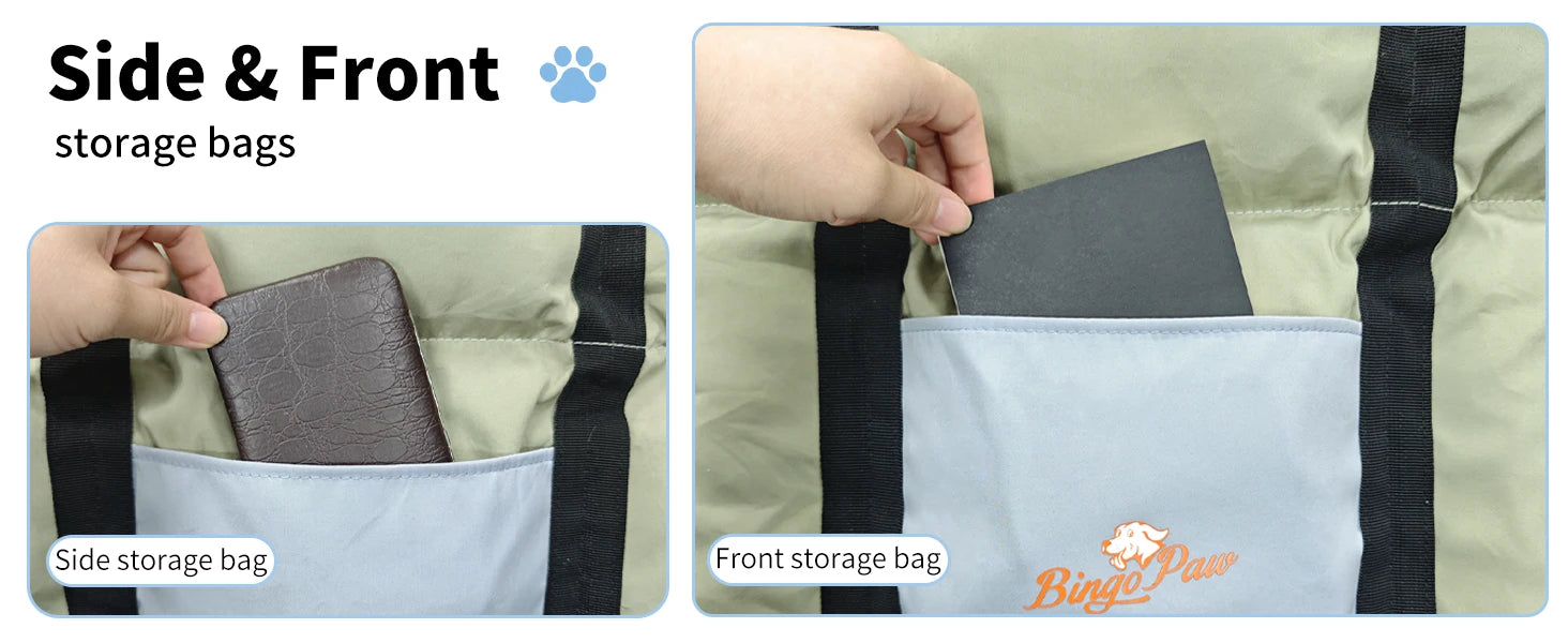 Portable Dog Car Seat Pet Puppy Booster Travel Bed