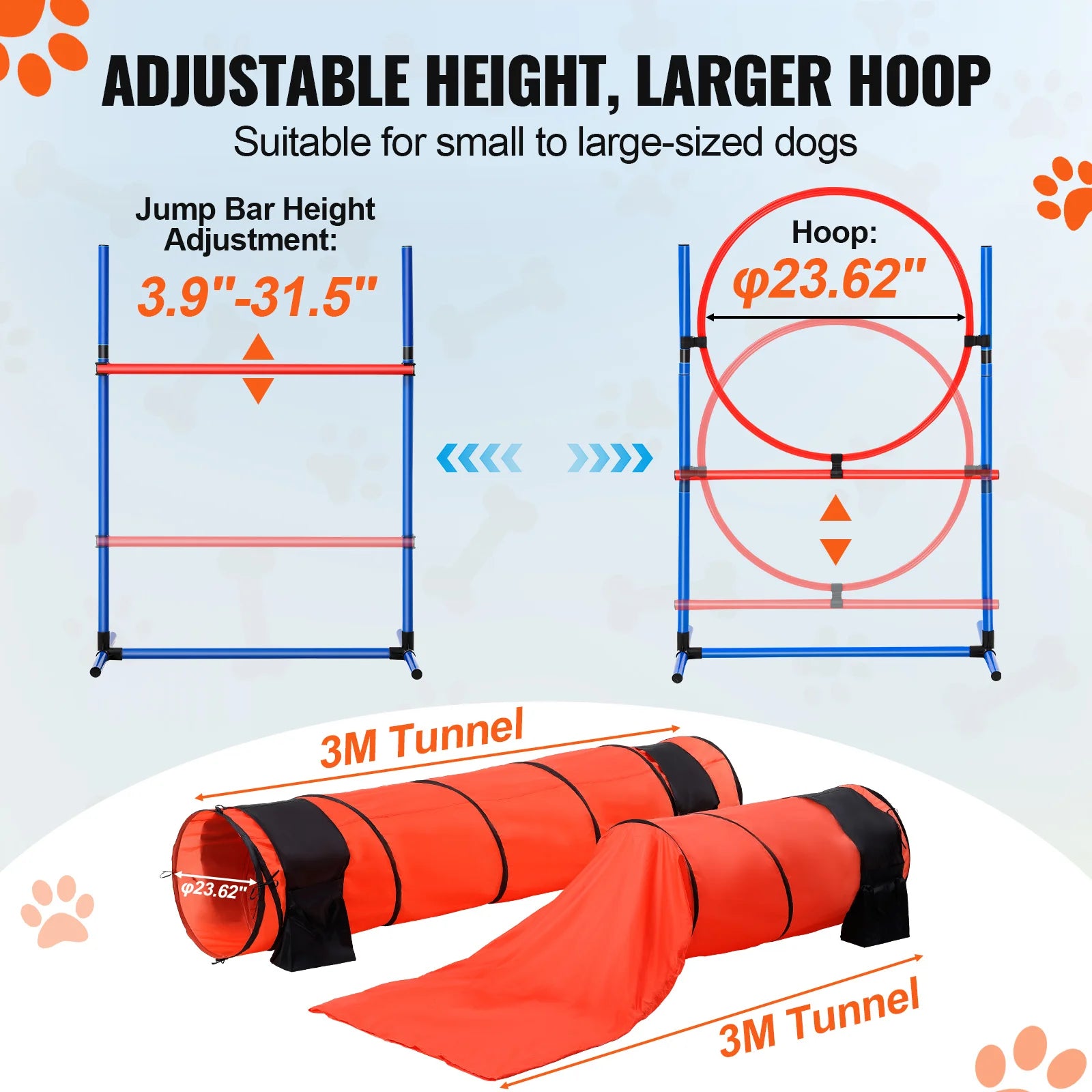 Dog Agility Training Equipment 4 PCS/5 PCS/7 PCS Set