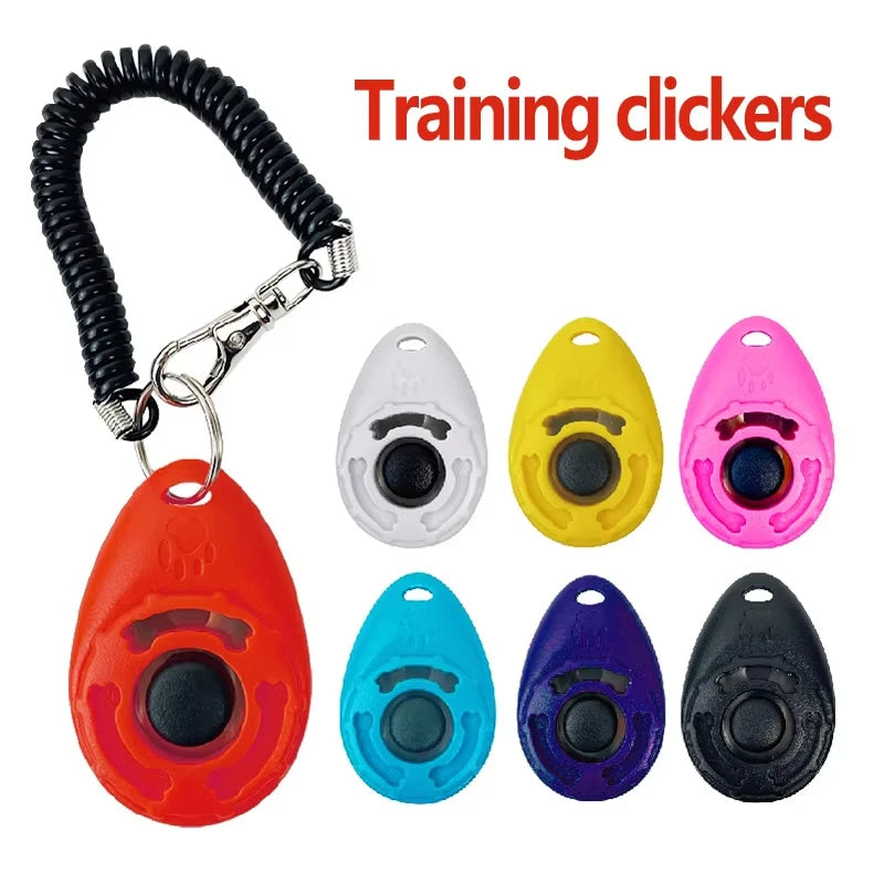 Dog Training Clicker Aid Adjustable WristStrap Sound.
