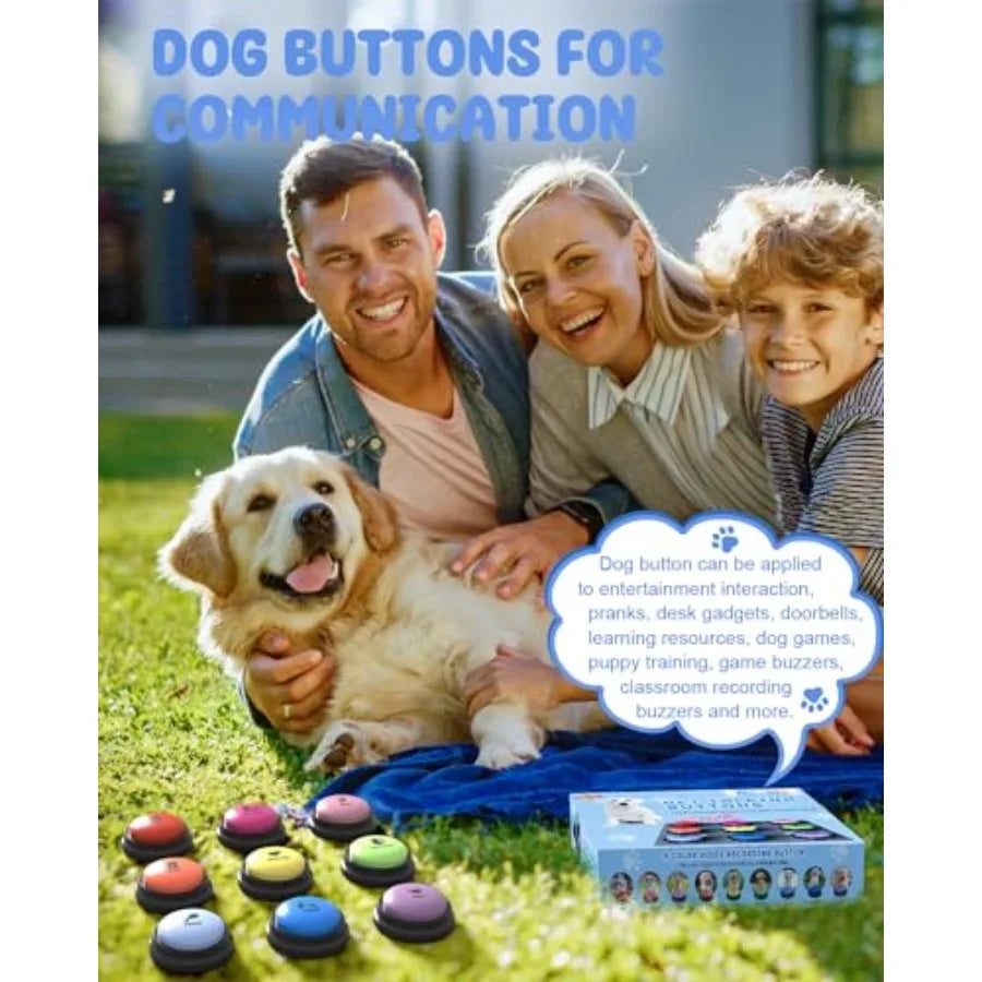 Dog Buttons for Communication 9 Pcs Dog Talking Button Set