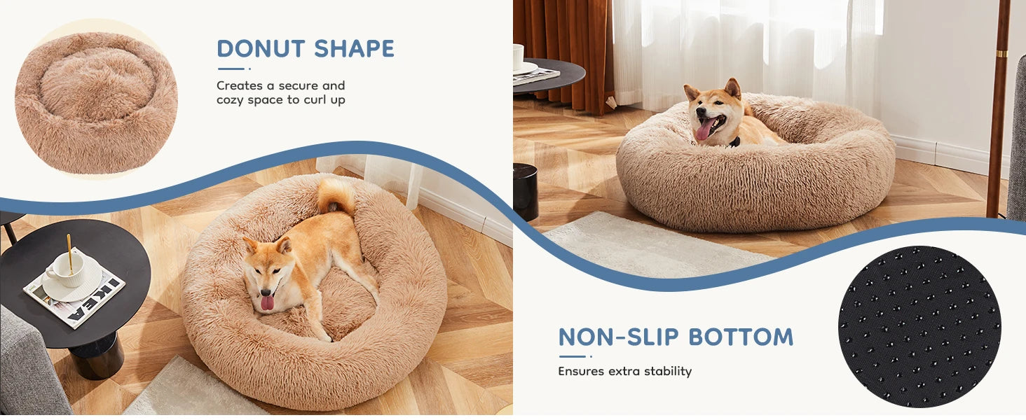 JHK Calming Dog Bed for Medium to Large Dogs Washable