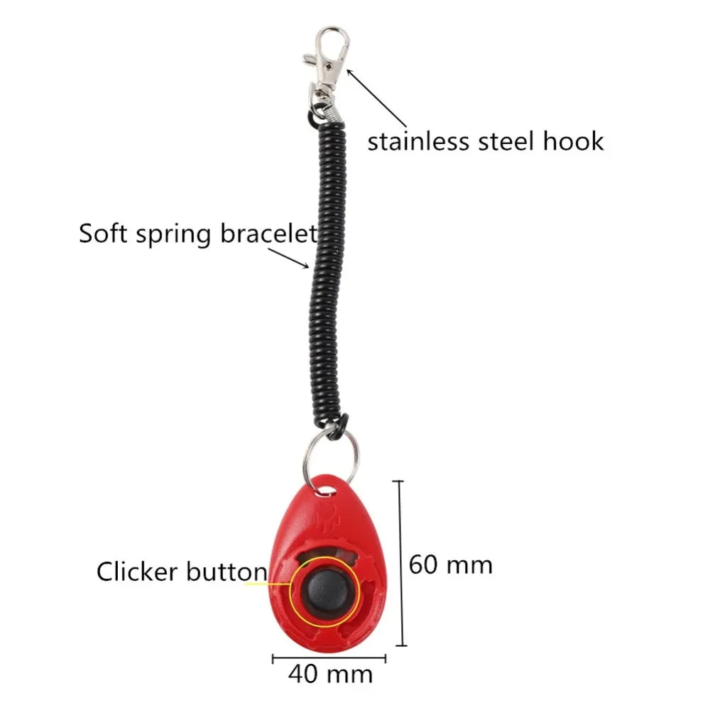 Dog Training Clicker Aid Adjustable WristStrap Sound.