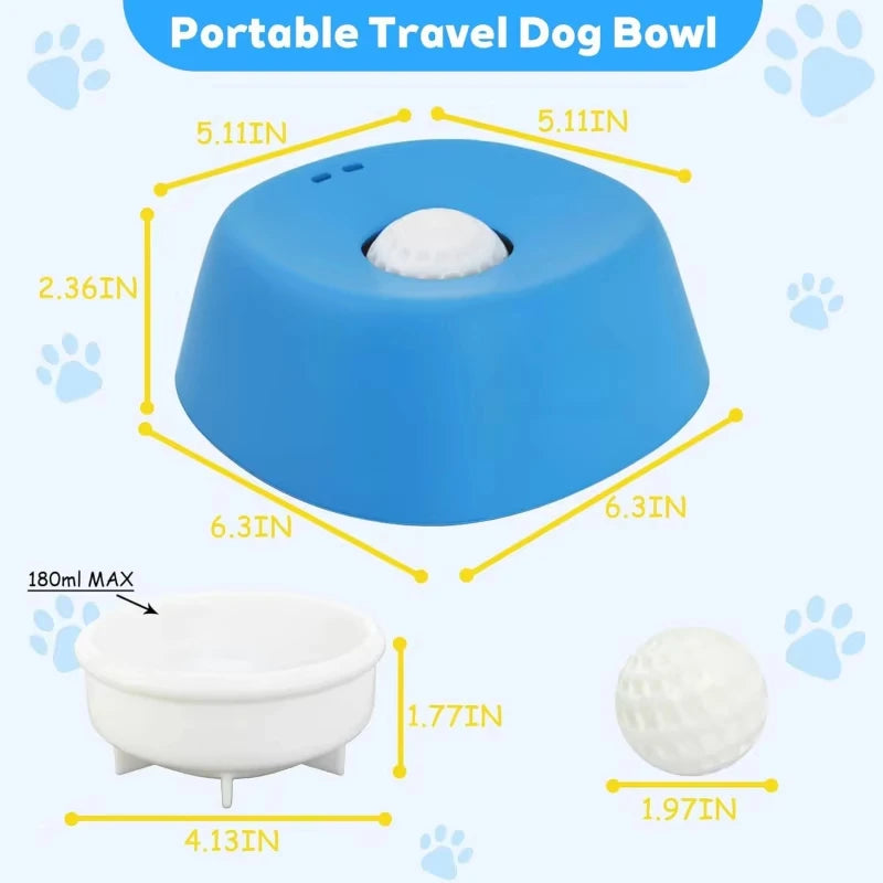Liquid Slow Dog Bowls  Anti-slip Ball-shaped