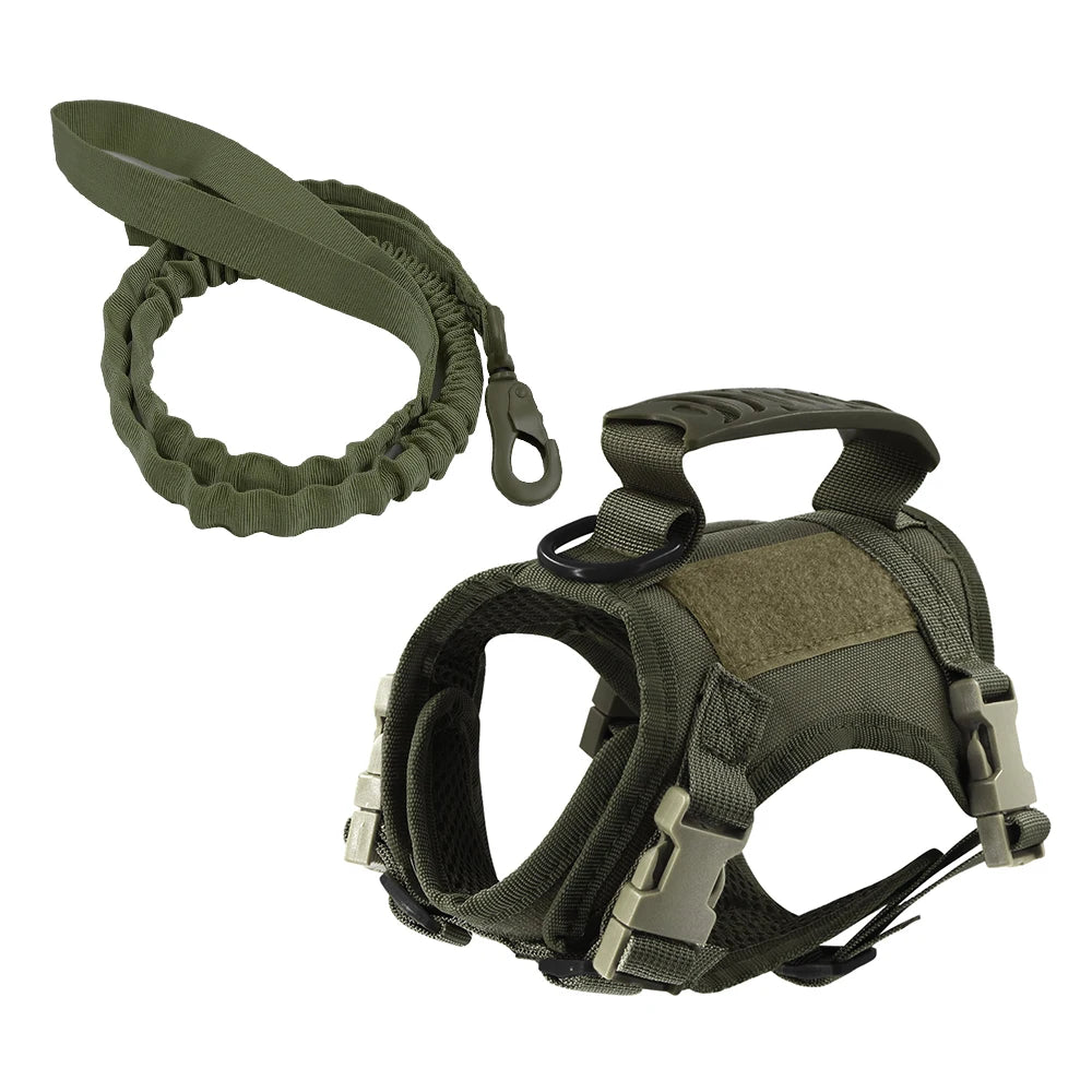 Tactical Puppy Harness Leash Set For Small Dogs