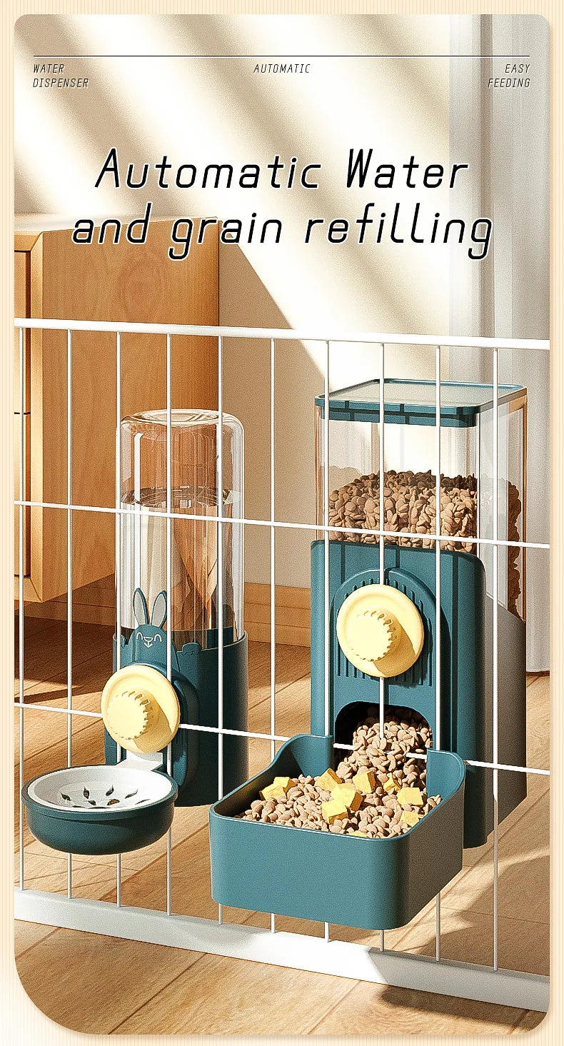 Automatic Pet Bowls Cage Hanging Feeder
