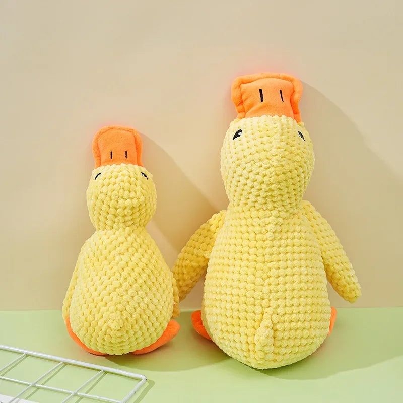 Plush Companion Sleeping Duck Dog Toys for Small Large Dogs