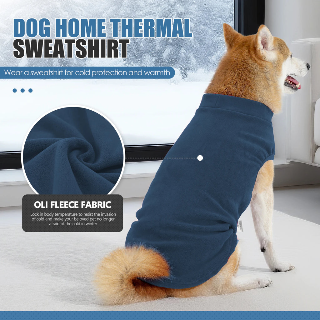 Fleece Dog Sweater,Stretchy Pullover Soft Dog Jacket,Lightweight