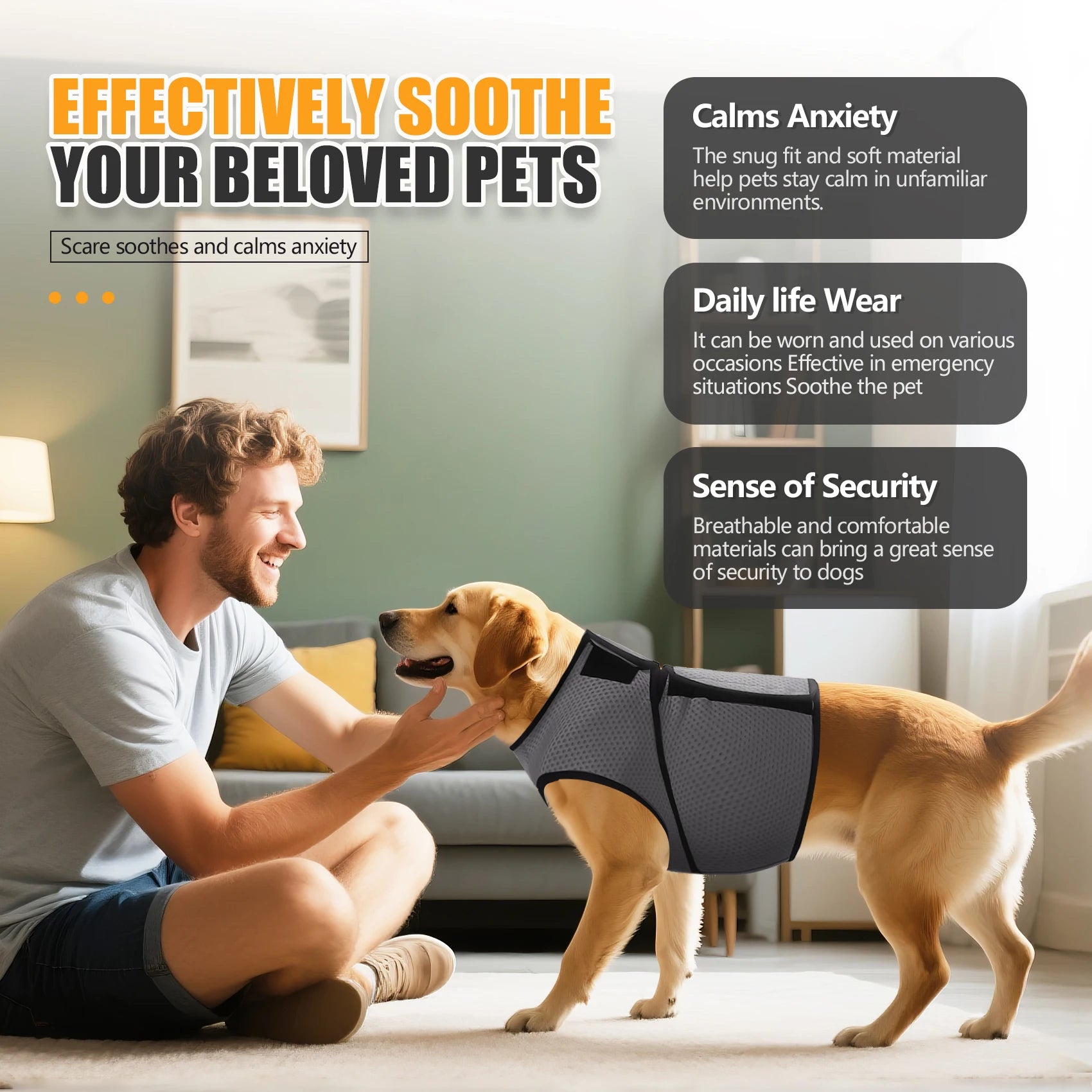 Dog Anxiety Jacket, Dog Coat f Calming Shirt - Keep Pet Calm