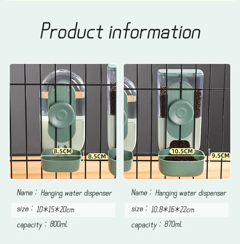 Automatic Pet Bowls Cage Hanging Feeder