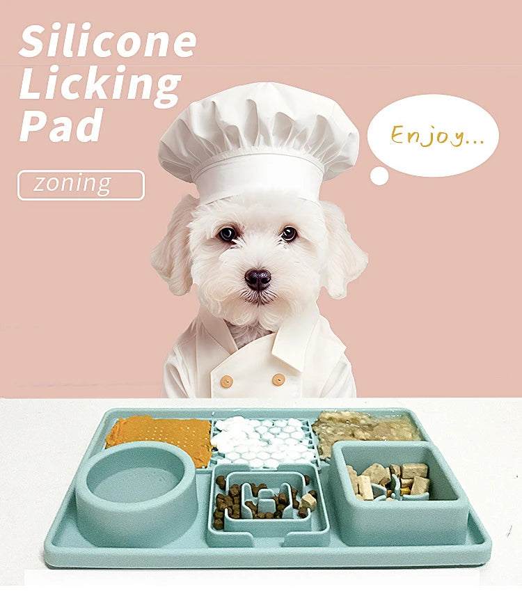 Dog Licking Pad Slow Feeding Bowl  Suction Cup Lick Mat