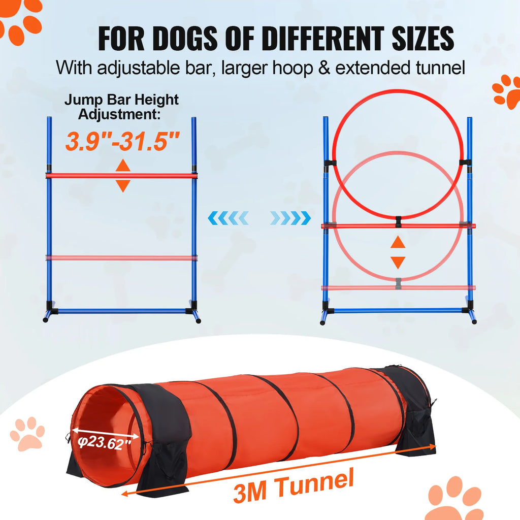 Dog Agility Training Equipment 4 PCS/5 PCS/7 PCS Set
