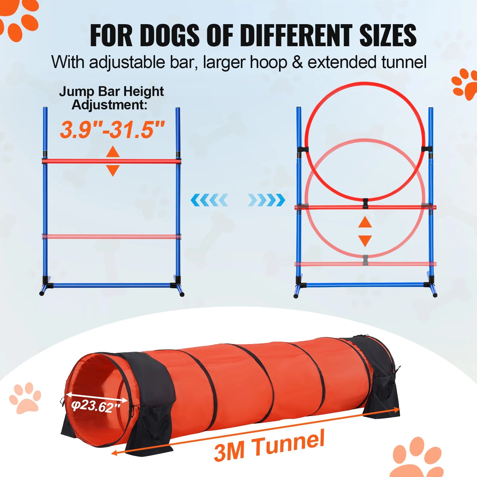 Dog Agility Training Equipment 4 PCS/5 PCS/7 PCS Set