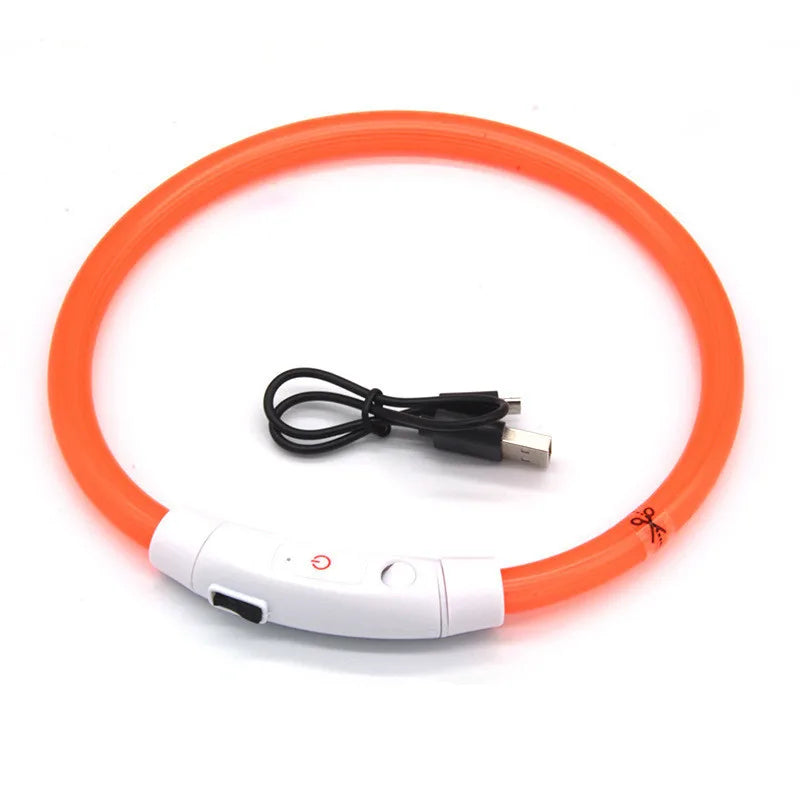 LED Pet Luminous Collar USB Charging