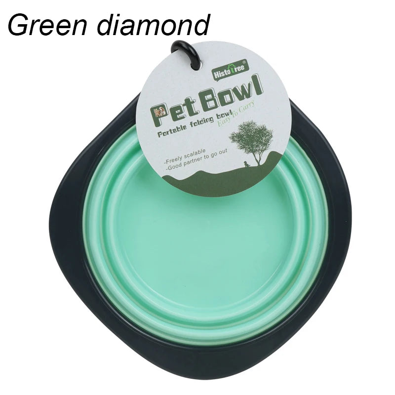 Pet Folding Silicone Bowl Collapsible Dog Outdoor Travel