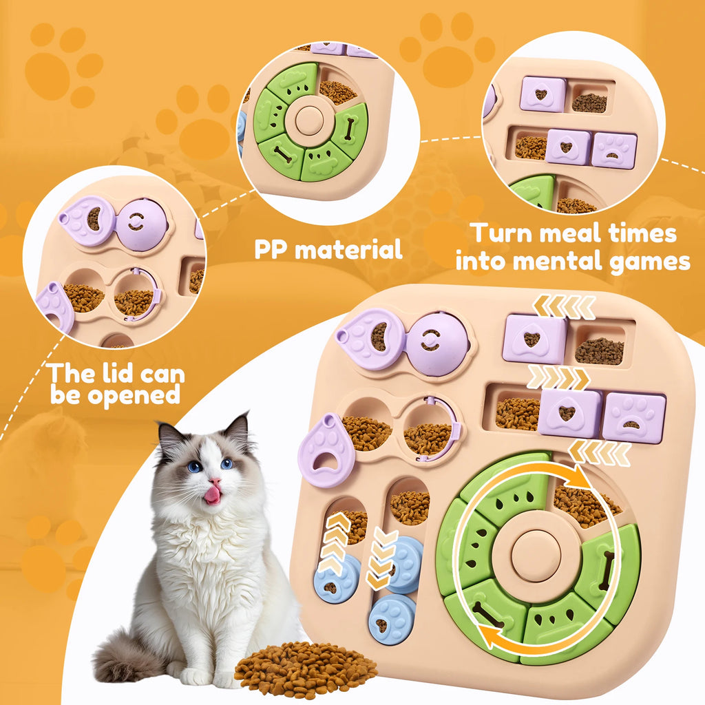 Interactive Dog Puzzle Toys Plastic Treat Dispensing Slow Feeder