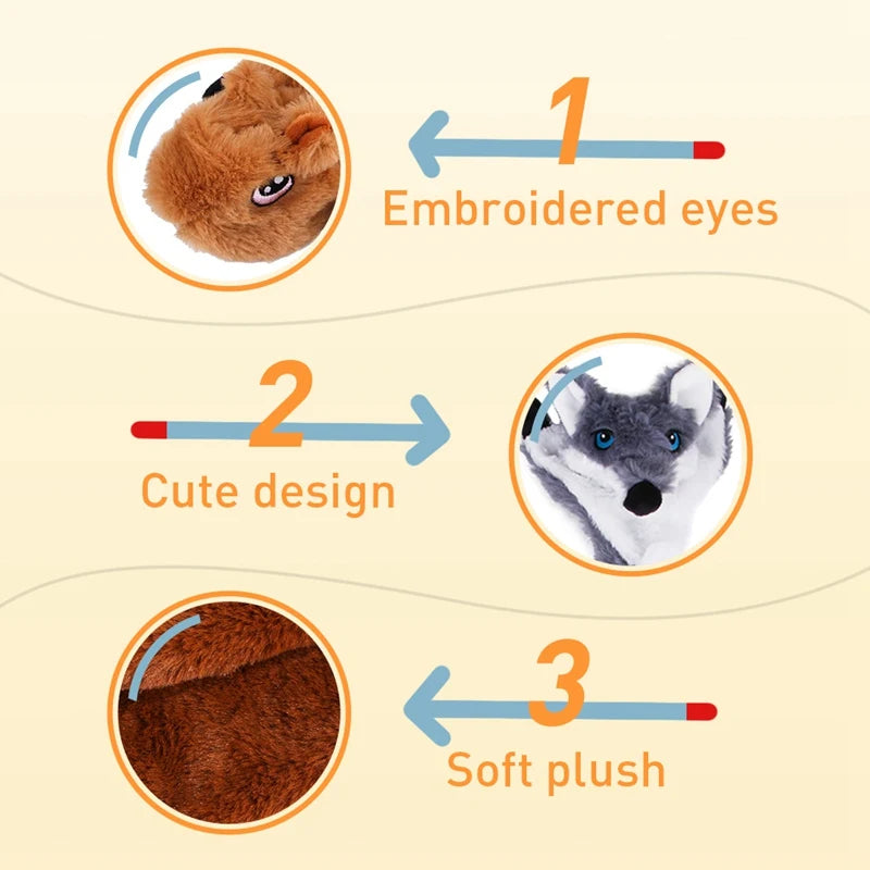 Soft Plush Pet Dog Chew Bite Resistant Squeaker