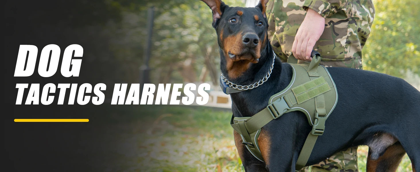Tactical Dog Harness Doberman Pinscher Pet Training Vest