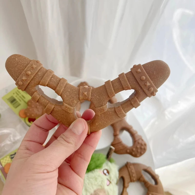 1pcs Natural Safety Plastic Dog Chewing Toy Simulated Bone