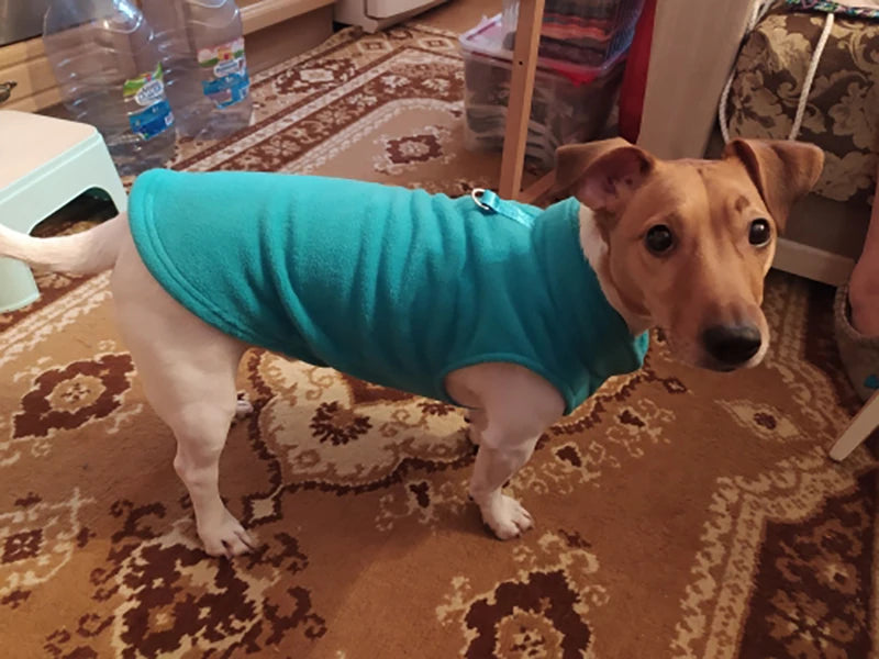 Warm Fleece Dogs Clothes Pet Dog Jacket Vest With D-Ring For Small Dog