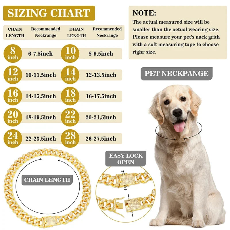 Chain Diamond Cuban Collar Metal Chain