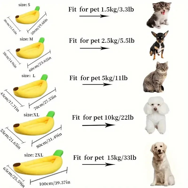 Dogs Bed Cozy Banana Shaped Nest Pets Bed Durable